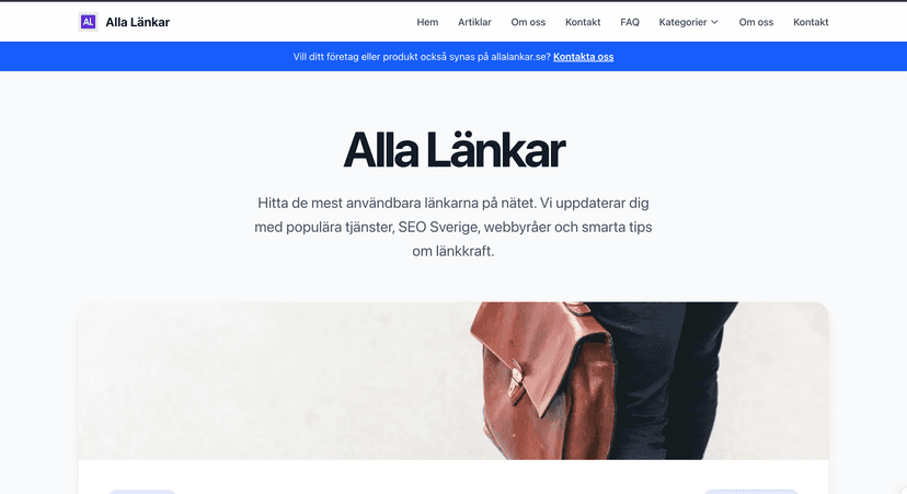 allalankar.se - Ny länksida för Sverige med fokus på SEO